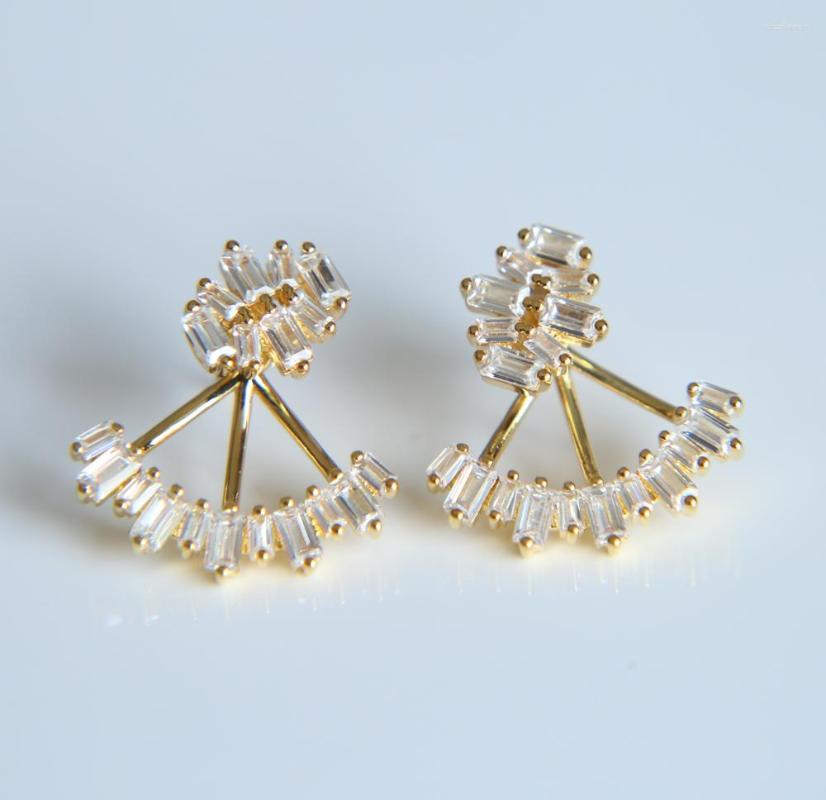 Stud Earrings Arrival Cubic Zirconia Bling Princess Cut 5 Carat Women Fashion Jacket Cz Studs Gold Color Earring
Stud Earrings Arrival Cubic Zirconia Bling Princess Cut 5 Carat Women Fashion Jacket Cz Studs Gold Color Earring