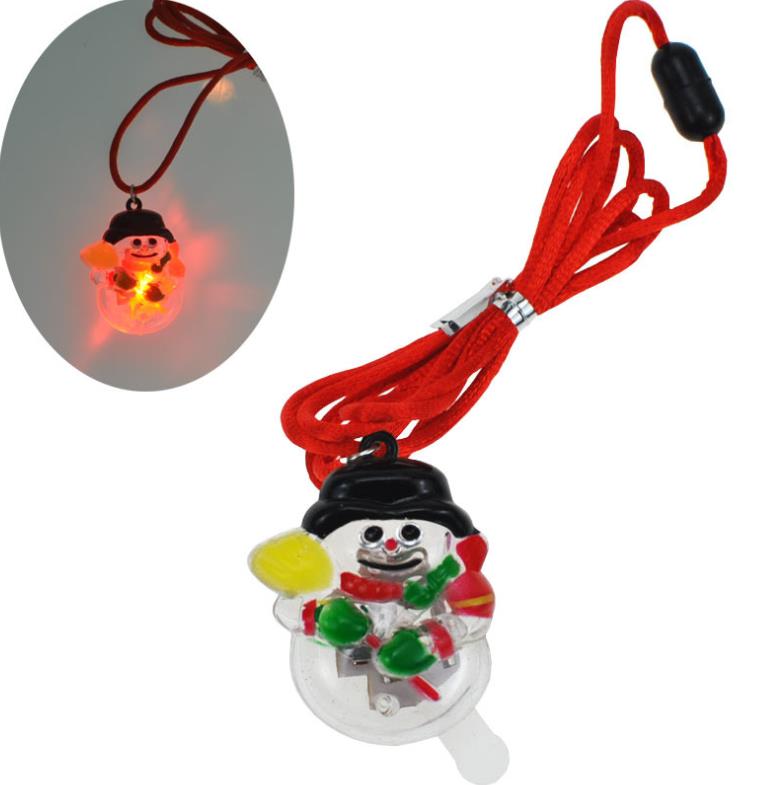 Light-Up Christmas Bulb Necklaces Jewelry Festive Holiday Flashing Pendant Necklaces Xmas Party Favors Stocking Stuffers