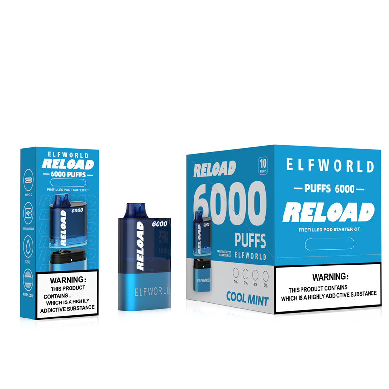 disposable E cigarettes Kits ELFWORLD RELOAD replaceable POD system vape 12ml 6000 puffs 650mah rechargeable battery mesh coil vapes LOWIT, Multi
disposable E cigarettes Kits ELFWORLD RELOAD replaceable POD system vape 12ml 6000 puffs 650mah rechargeable battery mesh coil vapes LOWIT, Multi
