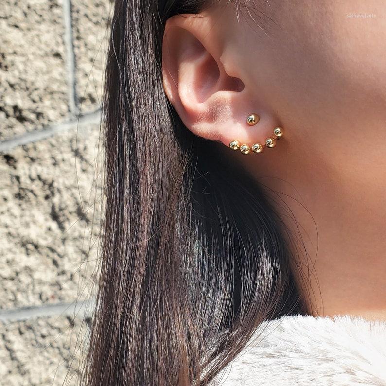 Stud Earrings Fashion Classic Women Jewelry Gold Color Polished Round Balls Double Sided Front Back Earring
Stud Earrings Fashion Classic Women Jewelry Gold Color Polished Round Balls Double Sided Front Back Earring