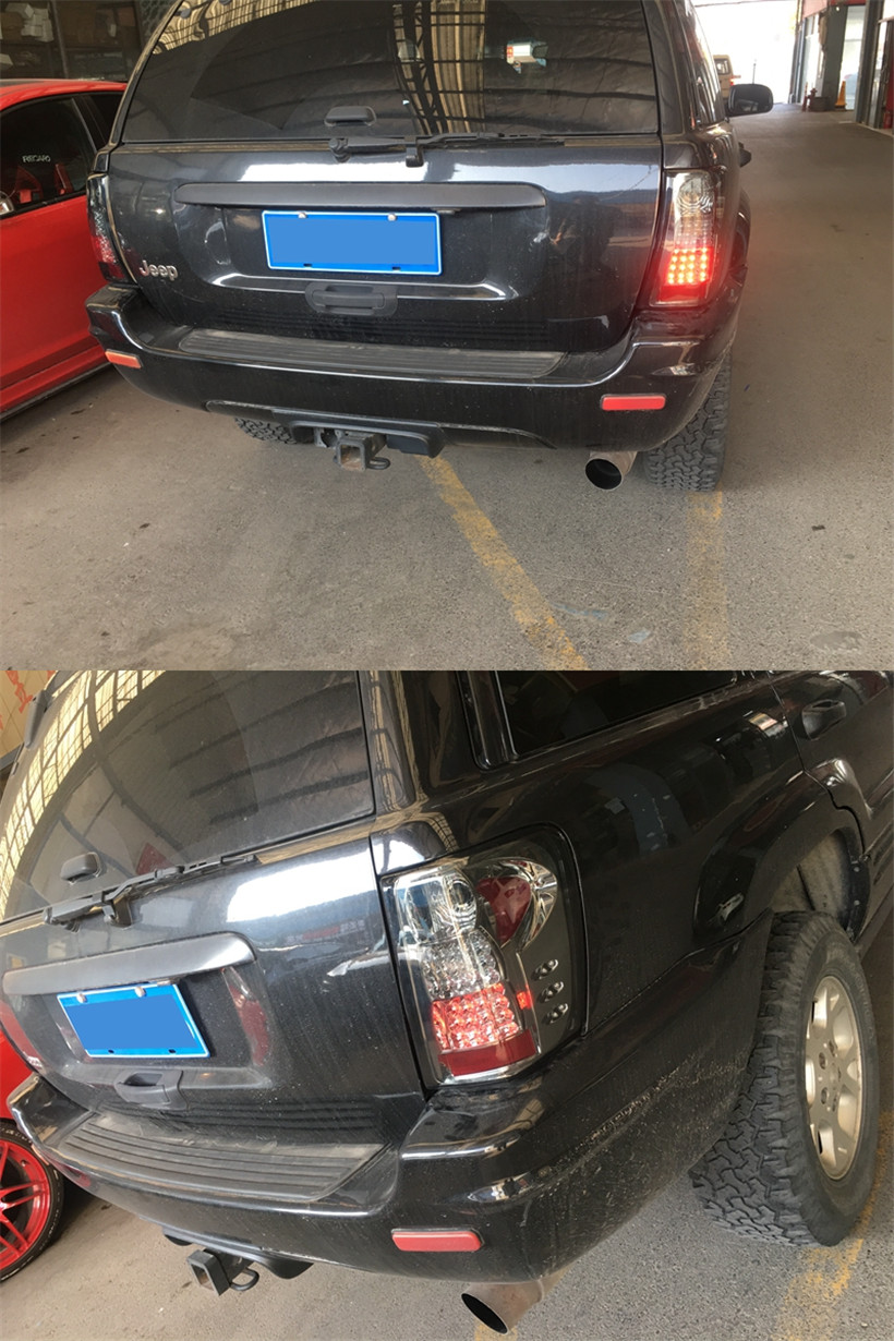 Automobiles Taillights for Jeep Grand Cherokee 1999-2004 Rear Lamp LED Streamer Turn Signal Fog Brake Taillight