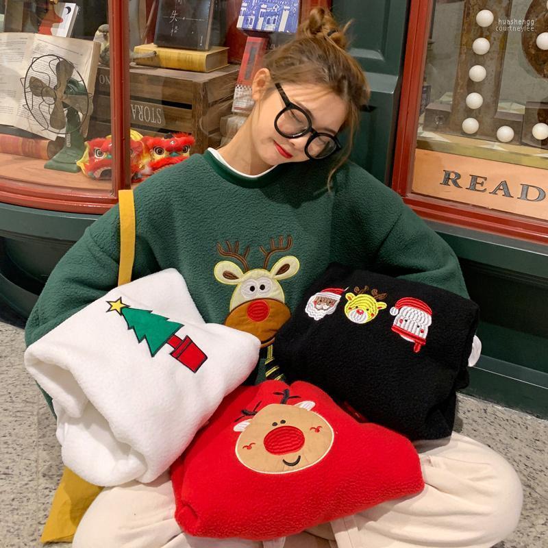 Women's Sweaters Women's Lamb Wool Cute Christmas Deer Sweater Thickened Fleece Ins Trendy Korean Style Loose False Two Pieces Jacket., Red
Women's Sweaters Women's Lamb Wool Cute Christmas Deer Sweater Thickened Fleece Ins Trendy Korean Style Loose False Two Pieces Jacket., Red