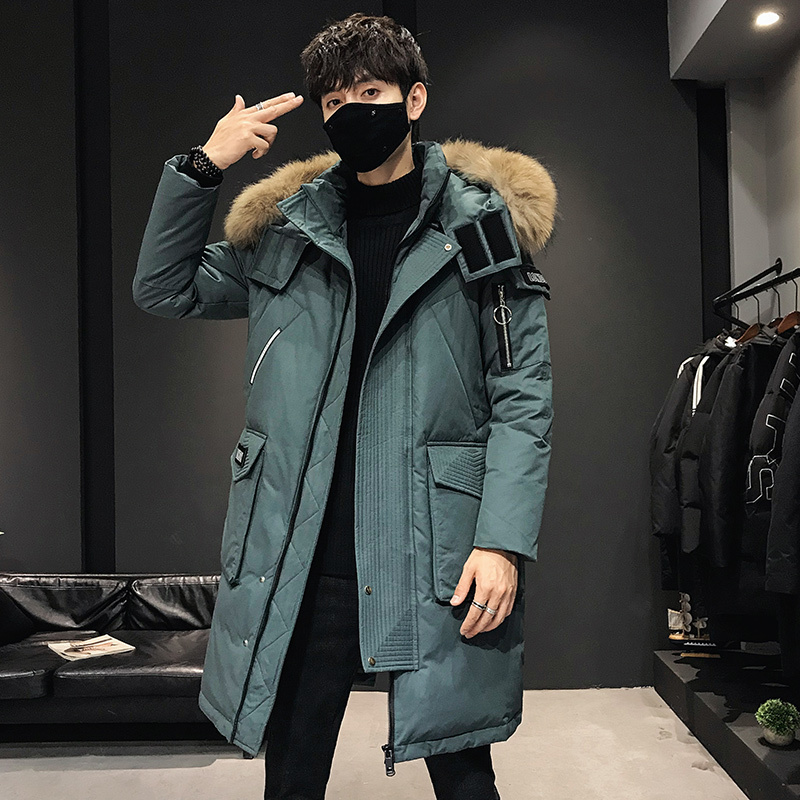 Men's Down Parkas Winter Jacket Fashion Thick And Warm Clothing Extended Section Parka 220919