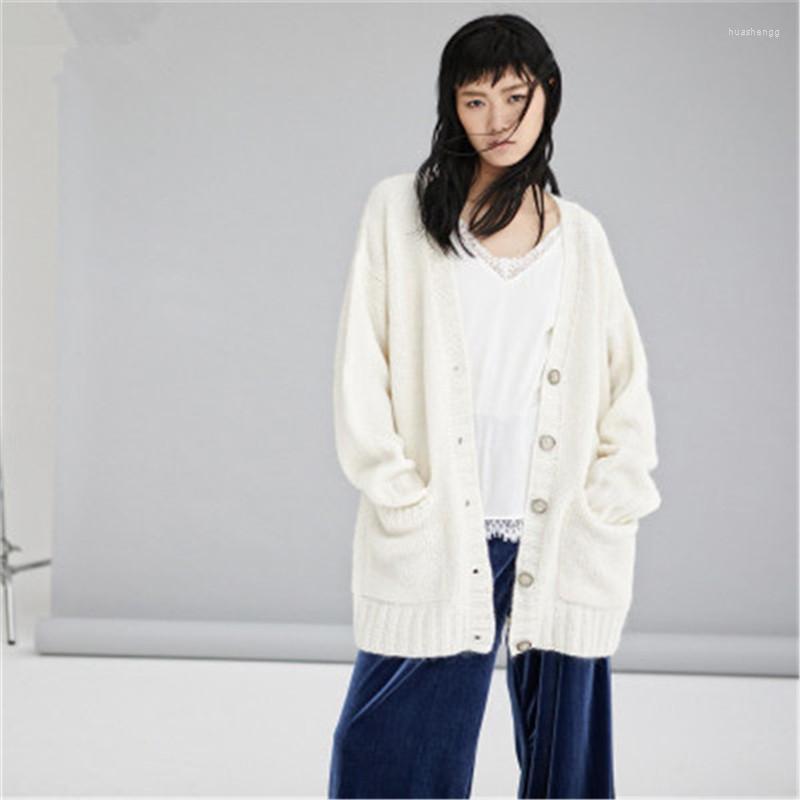 Women's Knits Hand Made Pure Wool Vneck Knit Women Brief Loose H-straight Single Breasted Cardigan Sweater One&over Size Women's & Tees, Beige
Women's Knits Hand Made Pure Wool Vneck Knit Women Brief Loose H-straight Single Breasted Cardigan Sweater One&over Size Women's & Tees, Beige