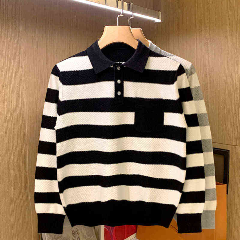 Men' Sweaters 2022 Autumn Winter Men New Long Sleeves Knitted Tops Male Striped TurnDown Collar Jumpers Men Loose Warm Sweater Tops O942 J220915, Black
Men' Sweaters 2022 Autumn Winter Men New Long Sleeves Knitted Tops Male Striped TurnDown Collar Jumpers Men Loose Warm Sweater Tops O942 J220915, Black