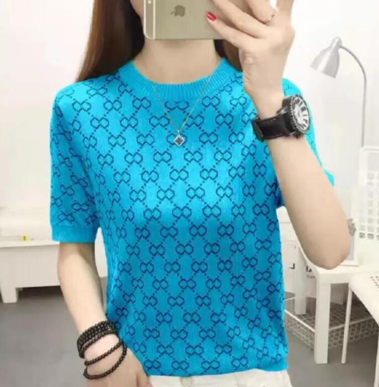 Women' Sweaters Knitted T Shirt Short Sleeve Designer dunks Tops Woman Clothes Striped Fashion Dress Tee Shirt Femme, 04
Women' Sweaters Knitted T Shirt Short Sleeve Designer dunks Tops Woman Clothes Striped Fashion Dress Tee Shirt Femme, 04