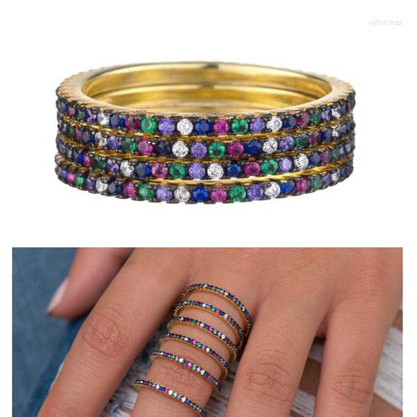 Cluster Rings DIY STACK Stackable Full Cz Eternity Band Multi Color Rainbow Pure Finger For Women Wedding Jewelry
Cluster Rings DIY STACK Stackable Full Cz Eternity Band Multi Color Rainbow Pure Finger For Women Wedding Jewelry