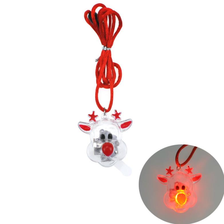 Light-Up Christmas Bulb Necklaces Jewelry Festive Holiday Flashing Pendant Necklaces Xmas Party Favors Stocking Stuffers