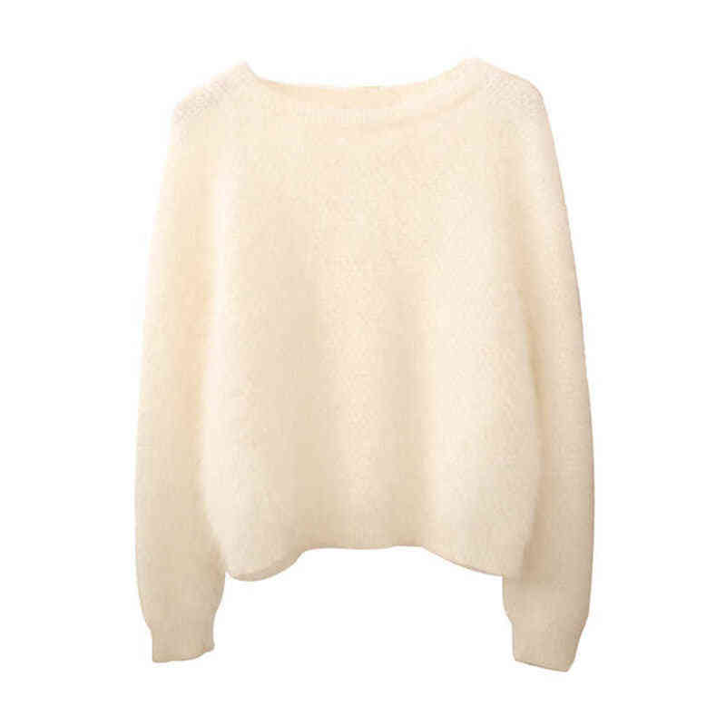 Women's Sweaters Korean Fashion Women Sweaters 2022 New Arrival Autumn And Winter Mohair Female Sweater White Ohals Sweater Dress PZ3985 J220915