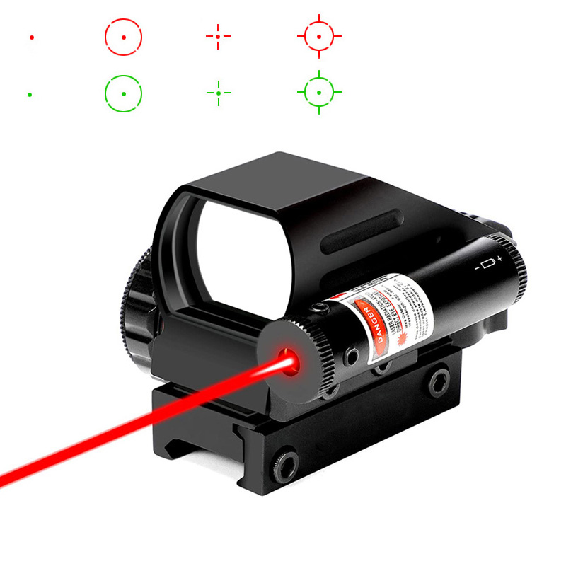 Hunting Optics 1x22x33 Red Dot Scope Compact Reflex Sight with Integrated Red Laser 4 Type Reticle Holographic Riflescope Fit 20mm Rails
Hunting Optics 1x22x33 Red Dot Scope Compact Reflex Sight with Integrated Red Laser 4 Type Reticle Holographic Riflescope Fit 20mm Rails