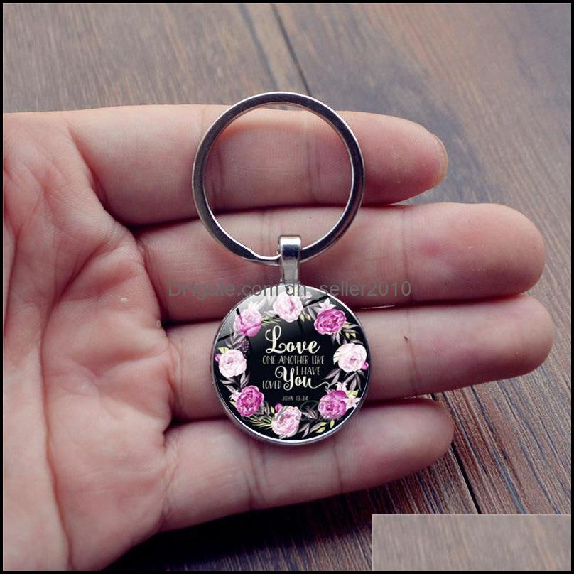 Key Rings 17 Styles Bible Verse Key Chain Women Men Keyrings Keychains Car Holder Scripture Quote Faith Jewelry Christian Gift Keyfob Dhgbj