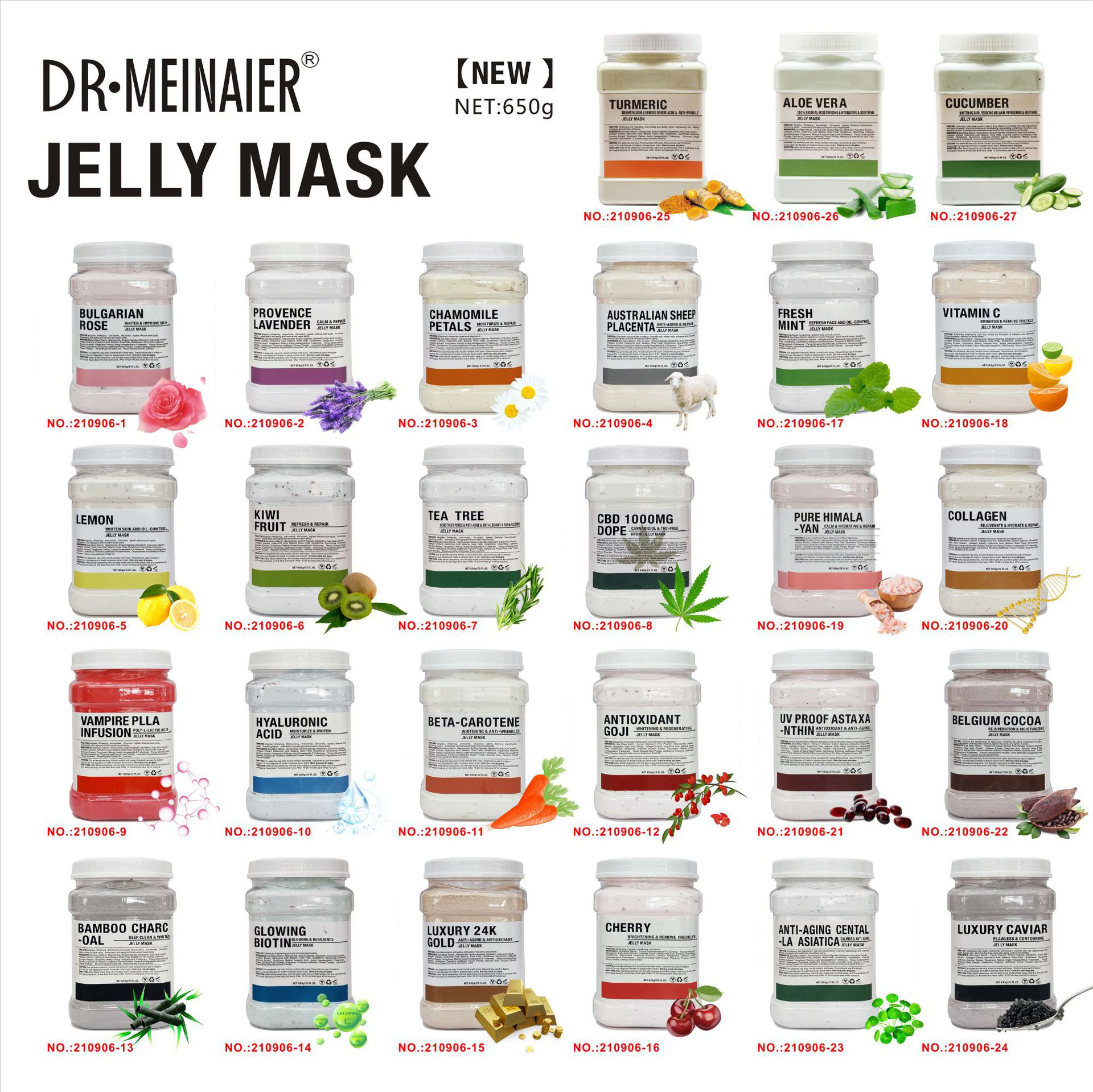 24 Flavors Jelly face Mask organic brighten cleansing peel off powder natural Moisture Mask Powde
24 Flavors Jelly face Mask organic brighten cleansing peel off powder natural Moisture Mask Powde