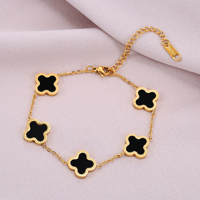 Plated Gold Bracelets Fashion for Women Adjustable Charm Link Cute Lucky Clover Bracelets Womens Girls Gift Jewelry
Plated Gold Bracelets Fashion for Women Adjustable Charm Link Cute Lucky Clover Bracelets Womens Girls Gift Jewelry