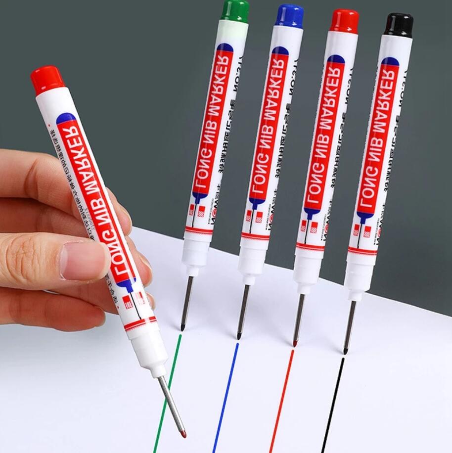 Long Head Markers Construction Deep Hole Marker Pens Carpenter Pencil Bathroom Woodworking Decor Marking Pen Tools 4 Colors
Long Head Markers Construction Deep Hole Marker Pens Carpenter Pencil Bathroom Woodworking Decor Marking Pen Tools 4 Colors