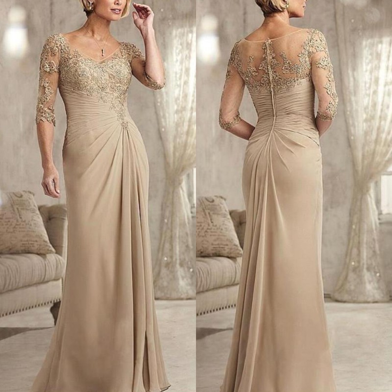 2023 Beaded Lace Mother of The Bride Dresses Champagne Plus Size Chiffon Half Sleeves Groom Godmother Evening Dress For Wedding BC1525 GB0920
2023 Beaded Lace Mother of The Bride Dresses Champagne Plus Size Chiffon Half Sleeves Groom Godmother Evening Dress For Wedding BC1525 GB0920