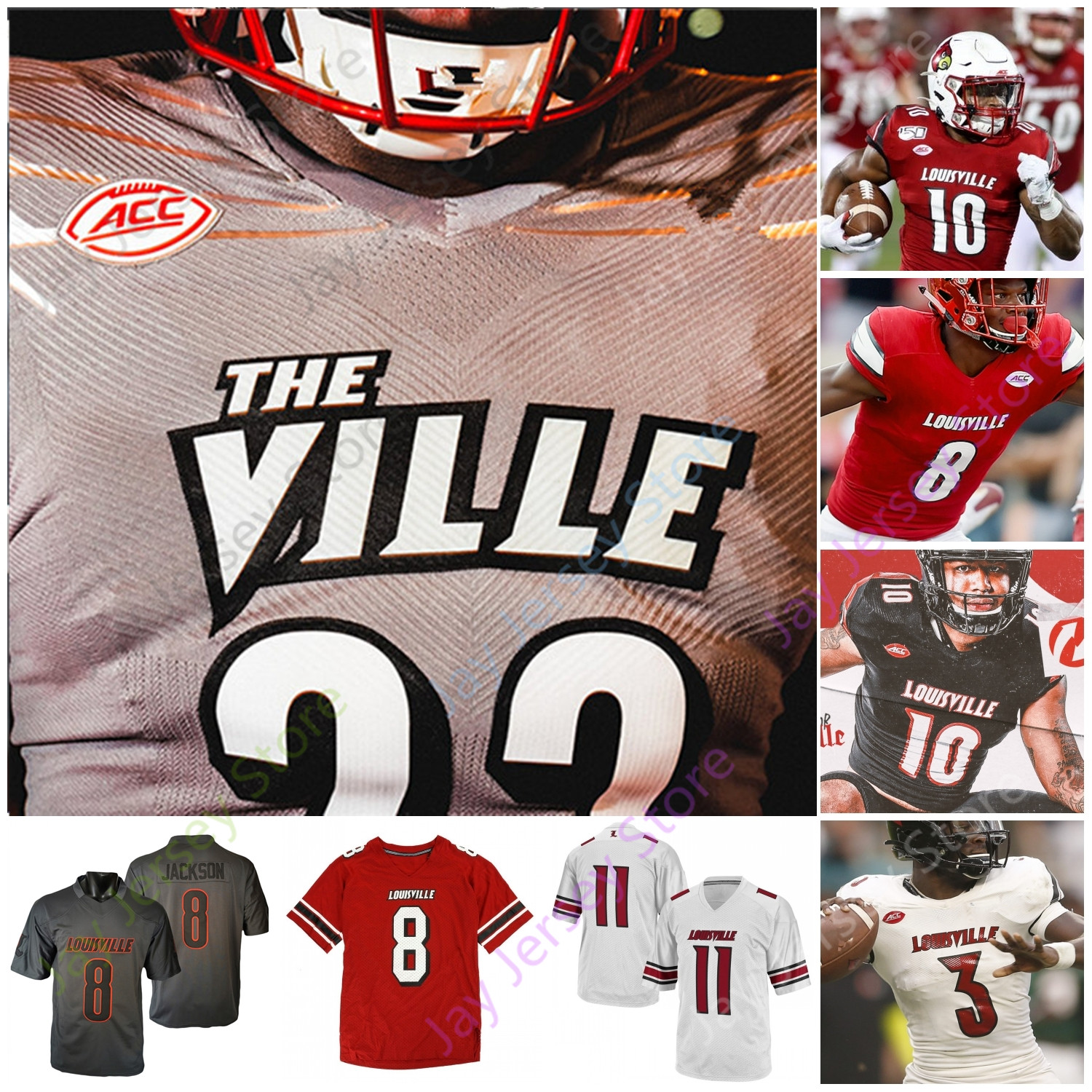 Louisville Football Jersey NCAA College Malik Cunningham Lamar Jackson Tiyon Evans Hudson Gillotte Huggins-Bruce Bridgewater Ford Perry Brownlee Montgomery, Red 1950s
Louisville Football Jersey NCAA College Malik Cunningham Lamar Jackson Tiyon Evans Hudson Gillotte Huggins-Bruce Bridgewater Ford Perry Brownlee Montgomery, Red 1950s