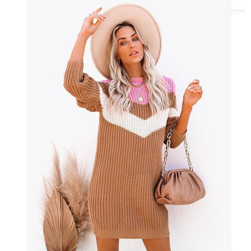 Women' Sweaters Women' Women Knitted Sweater Long Sleeve Round Neck Mid Length Stitching Color Block Commuting Loose Autumn Winter, Khaki
Women' Sweaters Women' Women Knitted Sweater Long Sleeve Round Neck Mid Length Stitching Color Block Commuting Loose Autumn Winter, Khaki
