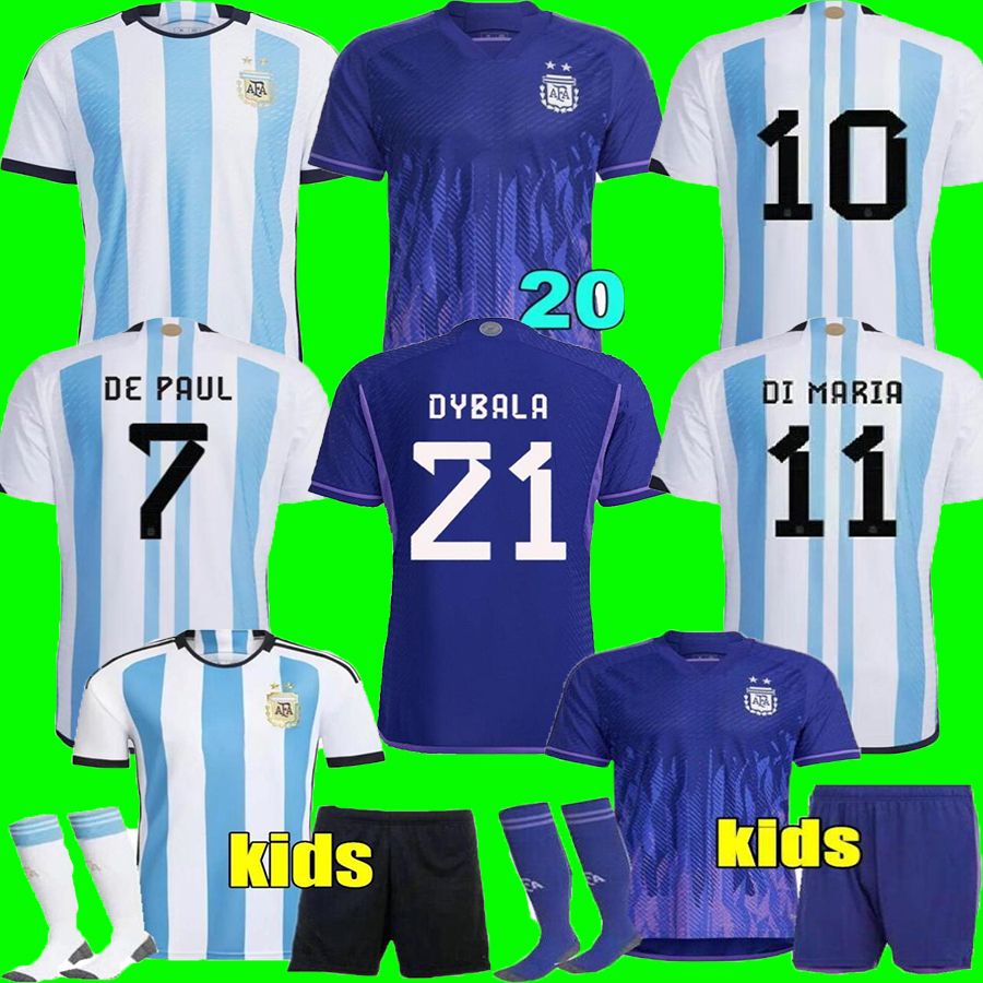New 2022 Argentina soccer Jerseys 22 23 J.ALVAREZ DYBALA MESSIS DI MARIA KUN MARTINEZ MARADONA football shirt Men kids kit fans player version, Women away+world cup patch
New 2022 Argentina soccer Jerseys 22 23 J.ALVAREZ DYBALA MESSIS DI MARIA KUN MARTINEZ MARADONA football shirt Men kids kit fans player version, Women away+world cup patch