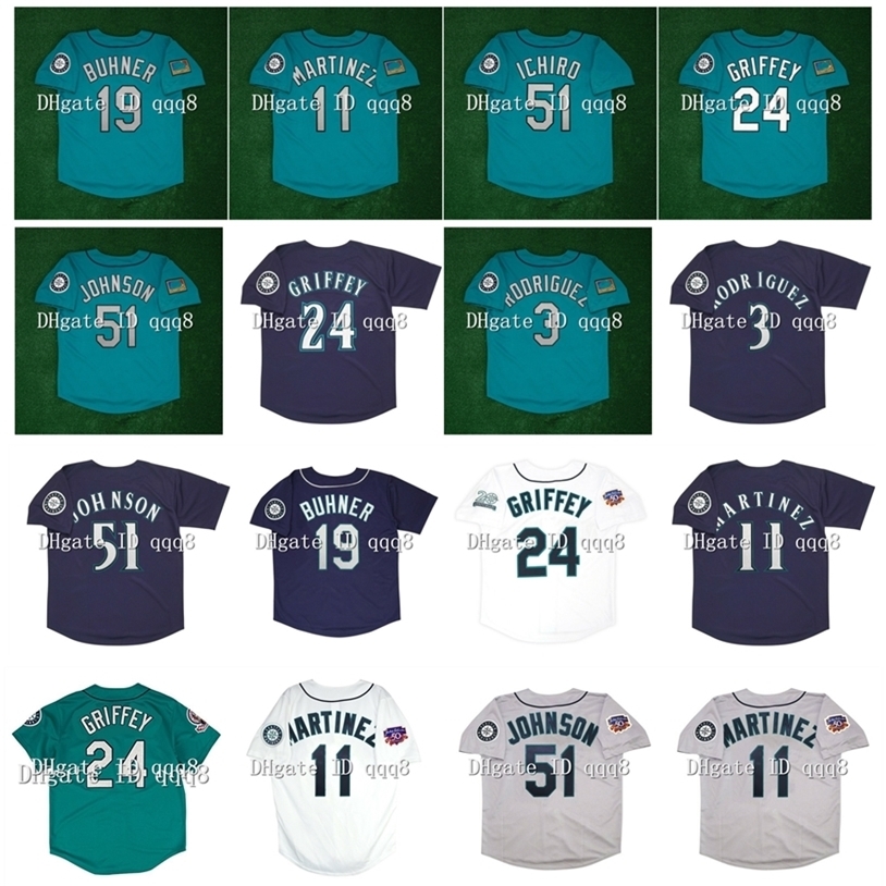 Gla1994 1997 Retro 24 Ken Griffey Jr. Jersey 3 Alex Rodriguez 19 Jay Buhner 51 Ichiro Suzuki 11 Edgar Martinez Stitched Green White Grey Blue, As pic
Gla1994 1997 Retro 24 Ken Griffey Jr. Jersey 3 Alex Rodriguez 19 Jay Buhner 51 Ichiro Suzuki 11 Edgar Martinez Stitched Green White Grey Blue, As pic