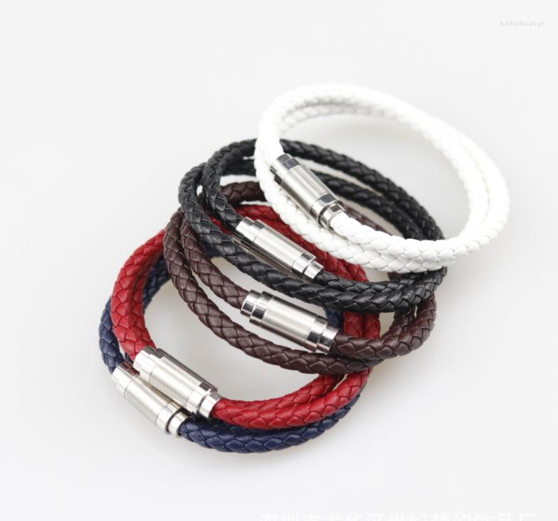 Charm Bracelets Woven Leather Rope Wrapping Special Style Classic Stainless Steel Men's Bracelet Double-layer Design DIY Customization
Charm Bracelets Woven Leather Rope Wrapping Special Style Classic Stainless Steel Men's Bracelet Double-layer Design DIY Customization