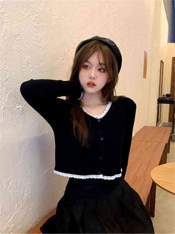 Women's Sweaters 2022 Black Vest Women Vintage Fall Slim College Girls Beige Knitwear AllMatch Simple Stylish Female Sweater Basic ZY6811 J220915