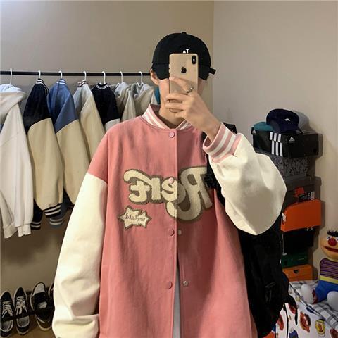 Women's Jackets Baseball Couple Bomber Unisex Vintage Oversize Print Racer Varsity Hiphop Streetwear Coat 220919