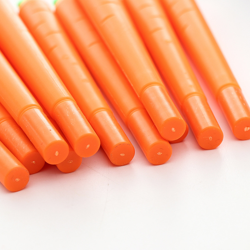 Carrot Roller Ballpoint Pen 0.5MM Orange Vegetable Shaped Student Stationery Gel Pens Christmas Gift