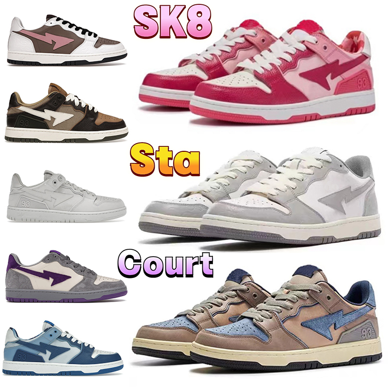 SK8 Men Women Casual Shoes Bapesta Sta Low Sneakers Court Designer Nigo Bathing Aped ABC Camo Pink Triple White Vintage Beige Indigo Brown Mens Trainers GAI, #12- white silver
SK8 Men Women Casual Shoes Bapesta Sta Low Sneakers Court Designer Nigo Bathing Aped ABC Camo Pink Triple White Vintage Beige Indigo Brown Mens Trainers GAI, #12- white silver