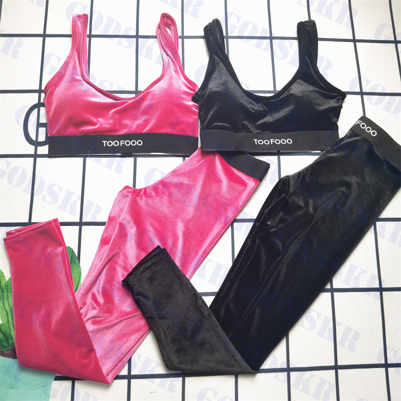 Velvet Tank Top Trousers Swimsuit Set Textile Letter Print Womens Yoga Wear Latest Ladies Sportswear Multicolor, Please contact me real pictures
Velvet Tank Top Trousers Swimsuit Set Textile Letter Print Womens Yoga Wear Latest Ladies Sportswear Multicolor, Please contact me real pictures