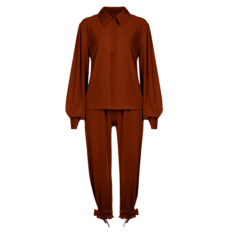 Women's Two Piece Pants Set Top And Tracksuits Casual Solid Suit Long Sleeve Loose Ropa Mujer 220919