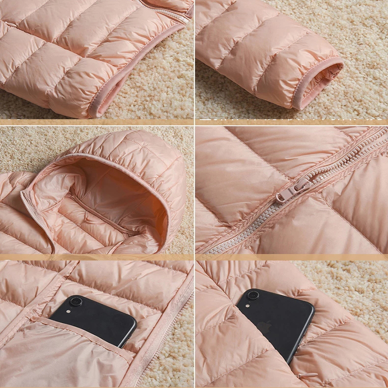 Women's Down Parkas Women Thin Jacket White Duck Ultralight Jackets Autumn And Winter Warm Coats Portable Outwear 220919