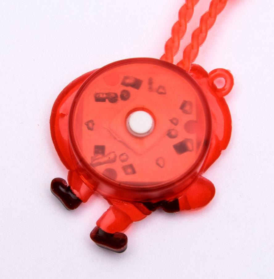 Christmas LED Light Up Necklace Jewelry Acrylic beaded Kids Adults Flashing Party Favors Blinking Cartoon Festival Stocking Gift