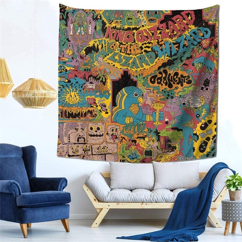 Tapestries King Gizzard and Lizard Wizard Tapestry Mural Wall Hanging Home Mural 220920
Tapestries King Gizzard and Lizard Wizard Tapestry Mural Wall Hanging Home Mural 220920