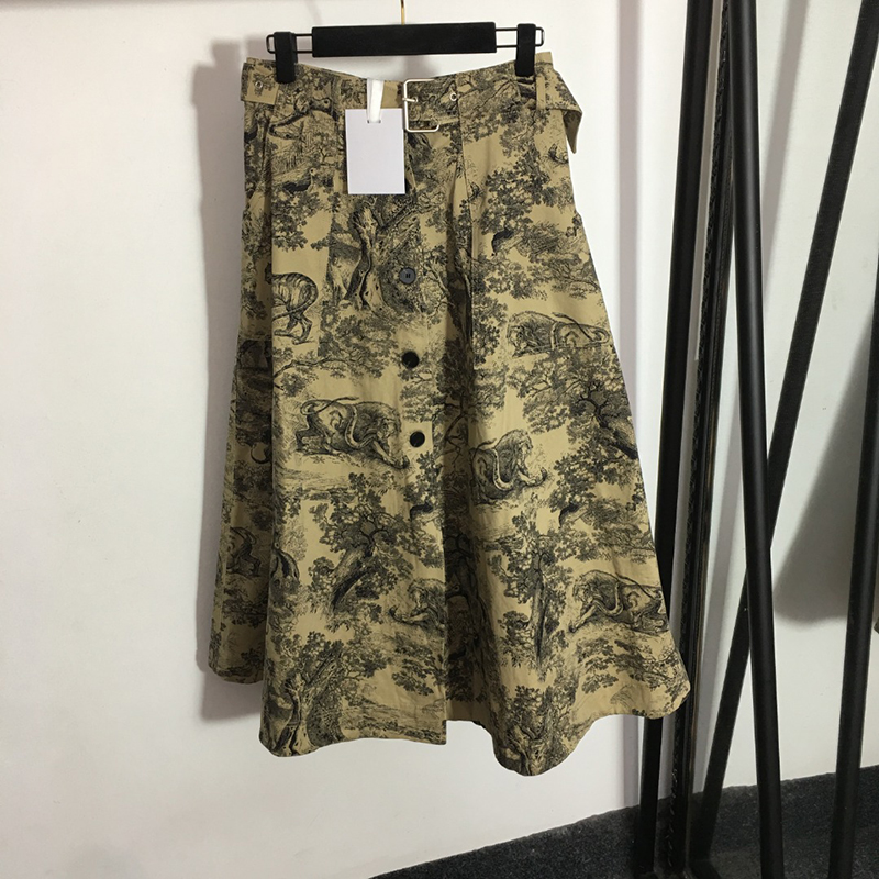Retro Animal Print Dresses Creative Belt Designer Skirt Personality Pocket Split Casual Dress Luxury Female Skirts, Khaki
Retro Animal Print Dresses Creative Belt Designer Skirt Personality Pocket Split Casual Dress Luxury Female Skirts, Khaki