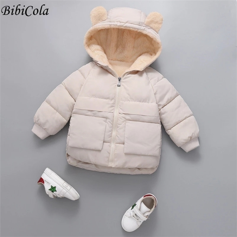 Down Coat baby Girls Outerwear hoodies Winter Boys Cotton Thick Down Coats For Children Casual Warm Hooded Jackets Coats Kids Clothes 220919