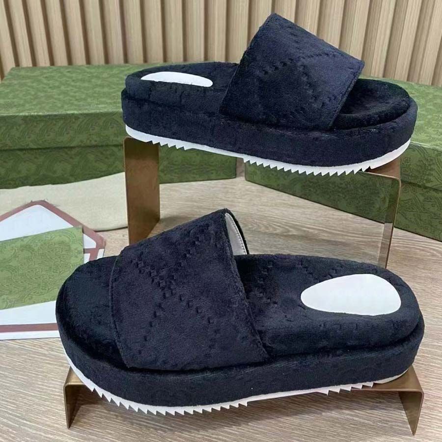Brand Designer Slippers Women's Platform Platform Velvet Print Letter Couple Sandals, #5
Brand Designer Slippers Women's Platform Platform Velvet Print Letter Couple Sandals, #5
