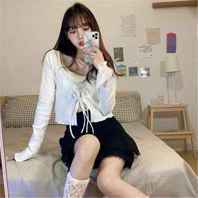 Women's Sweaters Women Vests Solid Hot Slim Bandage Design Crop Tops Stylish Streetwear Teens AlleMatch Sweet Beautiful Knitted Basic ZY5973 J220