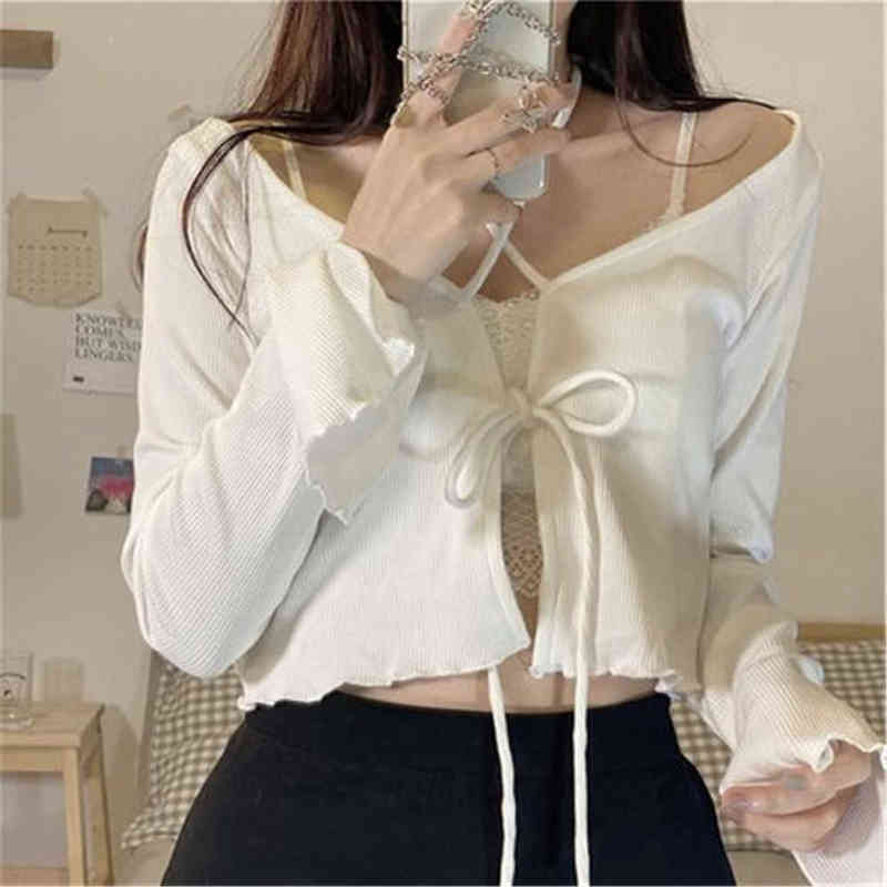 Women's Sweaters Women Vests Solid Hot Slim Bandage Design Crop Tops Stylish Streetwear Teens AlleMatch Sweet Beautiful Knitted Basic ZY5973 J220