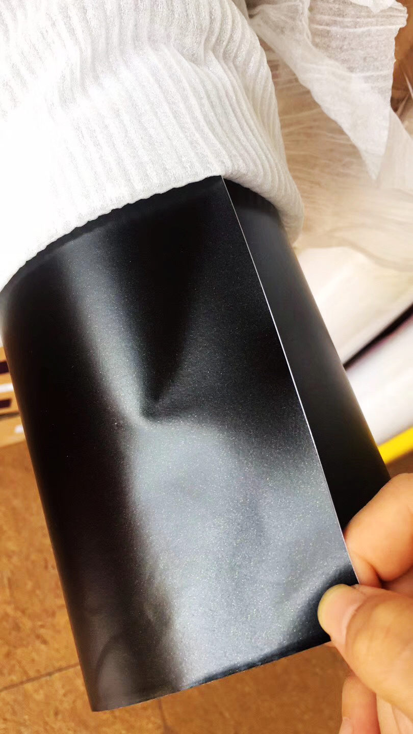 Premium Satin Black Metallic Vinyl Wrap Sticker Whole Car Covering Film Foil Air Release 1.52*18m 5x59ft
