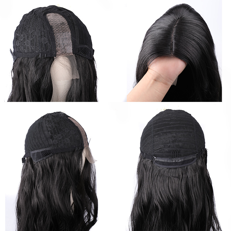 Fashion Long Wave Lace Front Hair wig for Women Black Wine Red Brown Blond Color High temperature Wigs