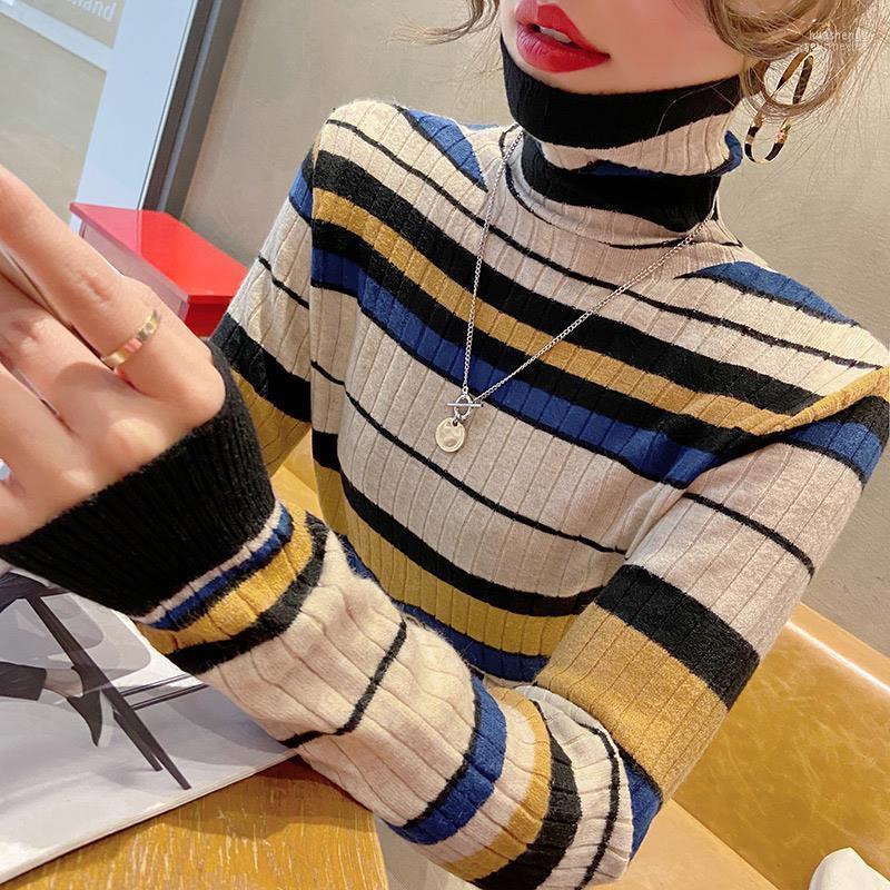 Women's Sweaters Women's Pile-collar Bottoming Shirt Women 2022 Style Autumn And Winter Soft Waxy Glutinous Sweater Color Striped, Blue
Women's Sweaters Women's Pile-collar Bottoming Shirt Women 2022 Style Autumn And Winter Soft Waxy Glutinous Sweater Color Striped, Blue