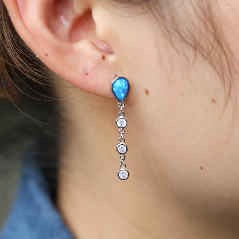Dangle Earrings Fashion Elegant Simulated Blue Opal Long Drop For Women Girl Wedding Pear Tassel Statement Earring Jewelry
Dangle Earrings Fashion Elegant Simulated Blue Opal Long Drop For Women Girl Wedding Pear Tassel Statement Earring Jewelry