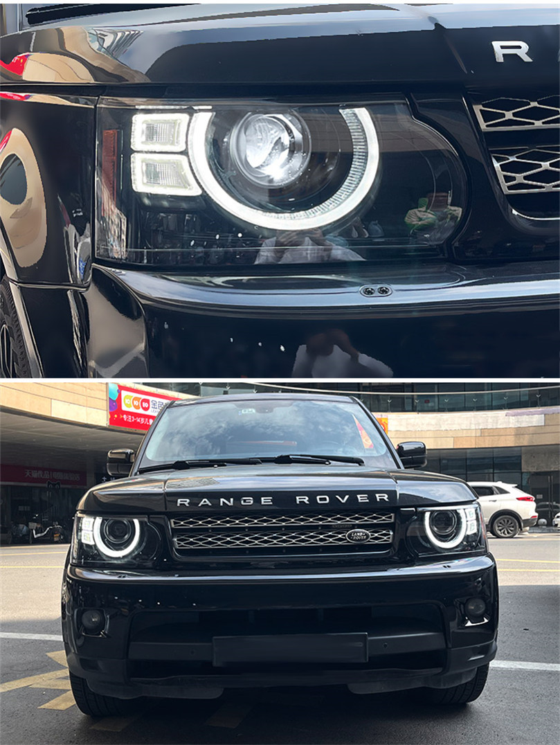 Car Headlights for Range Rover 20 05-20 13 LED Turn Signal Lights High Beam Angel Eye Head Lamp Replacement