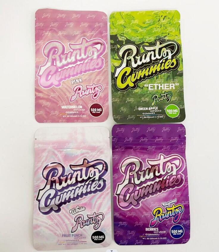 White Runty gummies Bag Edible Mylar Packaging Bags empty Candy gummy Edibles Plastic Zipper stand up child lock package
White Runty gummies Bag Edible Mylar Packaging Bags empty Candy gummy Edibles Plastic Zipper stand up child lock package
