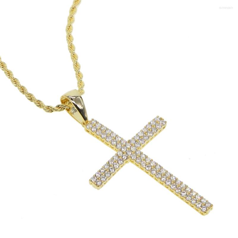 Chains CZ White Stones Gold Cross Necklace For Men Copper Brass 24" Rope Chain Men's Pendant Hip Hop Jewelry
Chains CZ White Stones Gold Cross Necklace For Men Copper Brass 24" Rope Chain Men's Pendant Hip Hop Jewelry