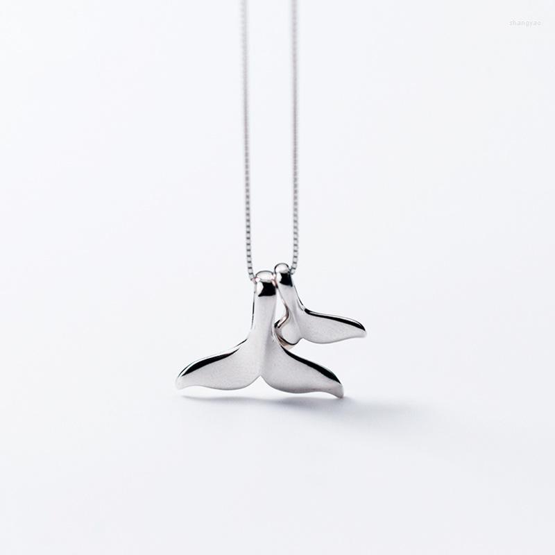 Pendants 925 Sterling Silver Double Whale Tail Necklaces & For Women Flyleaf Creative Lady Fine Wedding Party Jewelry
Pendants 925 Sterling Silver Double Whale Tail Necklaces & For Women Flyleaf Creative Lady Fine Wedding Party Jewelry