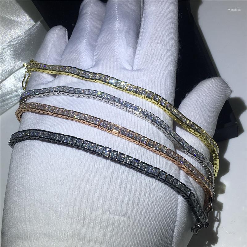 Bracelets 4 Colors Handmade Tennis Bracelet Zircon Cz Silver Color Statement Party Wedding For Women Men Jewerly
Bracelets 4 Colors Handmade Tennis Bracelet Zircon Cz Silver Color Statement Party Wedding For Women Men Jewerly