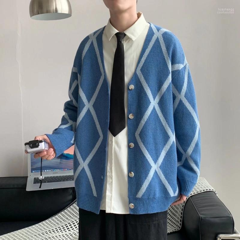 Men's Sweaters Men's Knitted Cardigan Casual Loose Printing Diamond Plaid Jacket Long Sleeve Single-breasted For Men Autumn Winter, Gray
Men's Sweaters Men's Knitted Cardigan Casual Loose Printing Diamond Plaid Jacket Long Sleeve Single-breasted For Men Autumn Winter, Gray