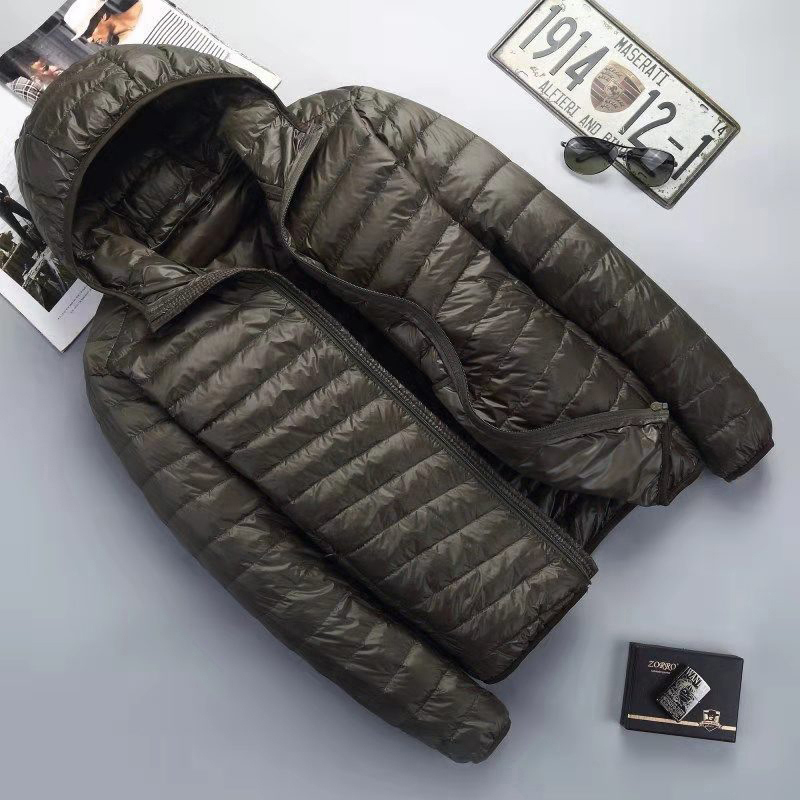 Men's Down Parkas Fall Winter Ultra Light 90% White Duck Hooded Man Coat Jaqueta Mascuo Chaqueta Hombre Puffer Thin Men Jacket 220919