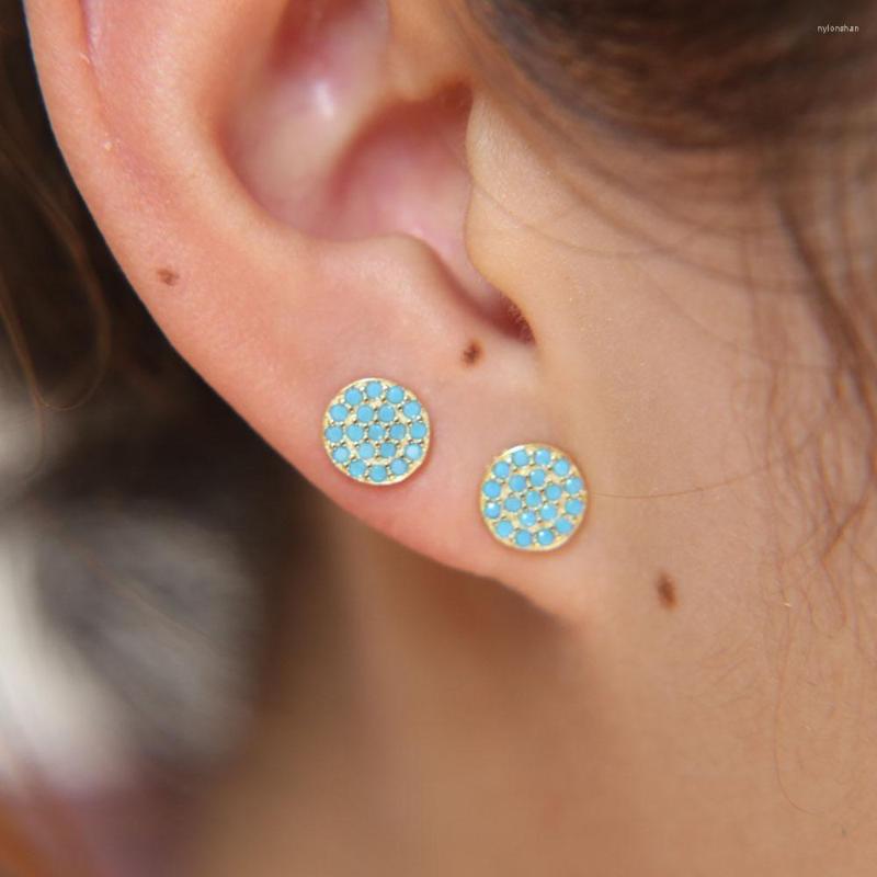 Stud Earrings Blue Nano Turquoises Classic Simple 925 Sterling Silver Natural Ear Fashion Jewelry For Women
Stud Earrings Blue Nano Turquoises Classic Simple 925 Sterling Silver Natural Ear Fashion Jewelry For Women